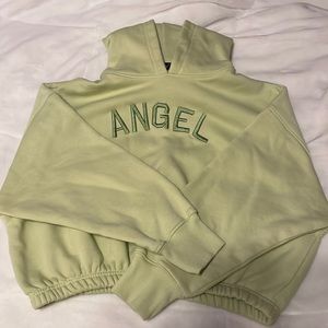 Cropped green hoodie
